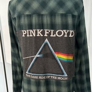 PINK FLOYD flannel- handmade one of a kind